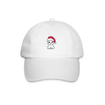 Hase Weihnachten Niedlich - Baseballkappe - Weiß/Weiß - Vorne