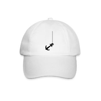 Anker mit Seil - Baseballkappe - Weiß/Weiß - Vorne