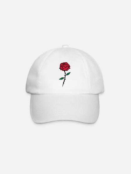 rose dornen - Baseballkappe - Weiß/Weiß