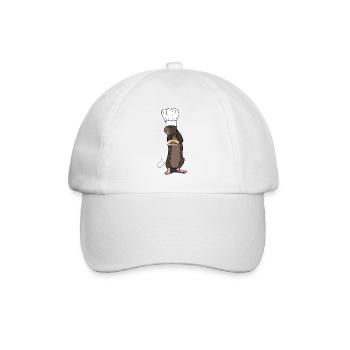 Chef rat. - Baseball Cap - white/white - Front