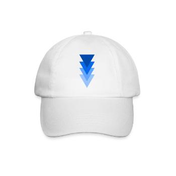 Dreieck der Farbtöne blau - Baseballkappe - Weiß/Weiß - Vorne