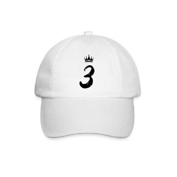 3 Krone - Baseballkappe - Weiß/Weiß - Vorne