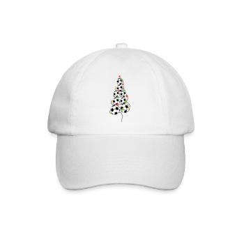 Christmas football Christmas tree funny xmas - Baseball Cap - white/white - Front