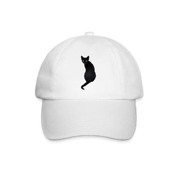 chat noir chat chat chemise cadeau - Casquette classique - blanc/blanc - Devant
