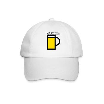 Masskrug mit witzigem Flirt Spruch für Bierfans - Baseballkappe - Weiß/Weiß - Vorne