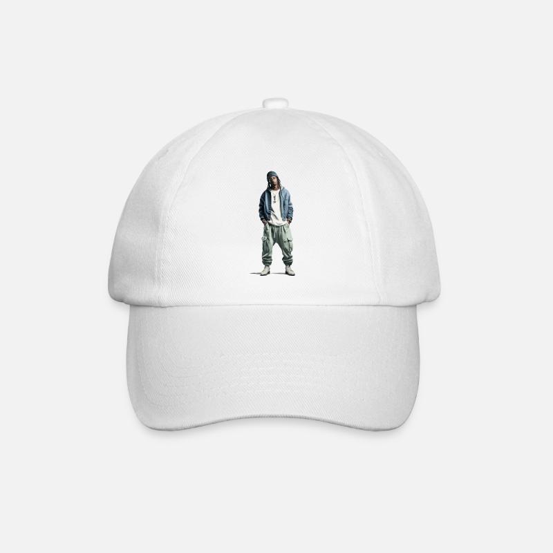 Hiphop - Baseballkappe - Weiß/Weiß