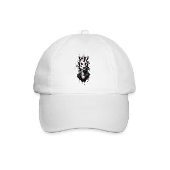 Grusel Vampir Einhorn Halloween Magie - Baseballkappe - Weiß/Weiß - Vorne