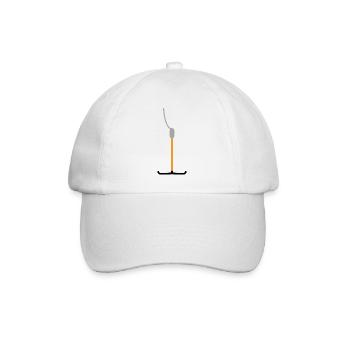 Schleppliftbügel Classic Apres Ski fun Design - Baseballkappe - Weiß/Weiß - Vorne