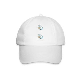 Schaf Unschaf lustiges cooles Geschenk - Baseballkappe - Weiß/Weiß - Vorne