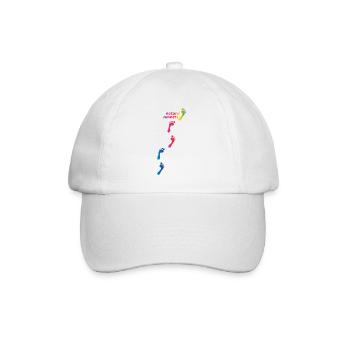 Rainbow Footprints - go barefoot through life - Baseball Cap - white/white - Front