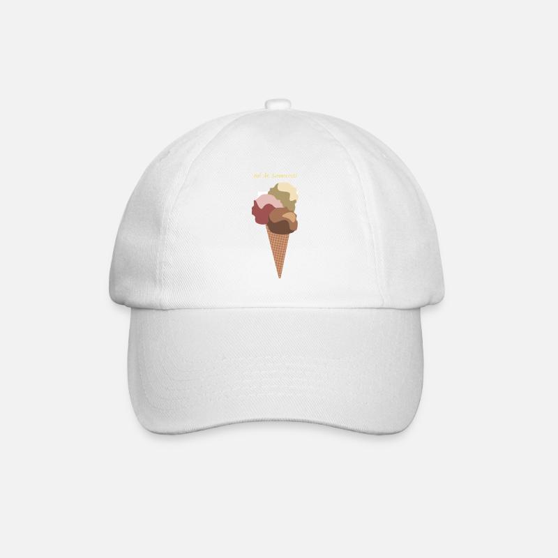 Auf die Sommerzeit Eiswaffel - Baseballkappe - Weiß/Weiß