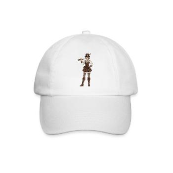 Steampunk Woman - Baseball Cap - white/white - Front