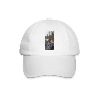 Winter river in the fog - Baseball Cap - white/white - Front