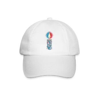 Faith Light Candle Retro Spirit Design - Casquette classique - blanc/blanc - Devant