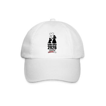 Game Over 2026 Hochzeit - Baseballkappe - Weiß/Weiß - Vorne