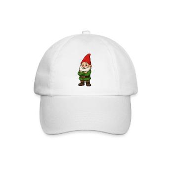 Petit nain de jardin avec un chapeau rouge - Casquette classique - blanc/blanc - Devant