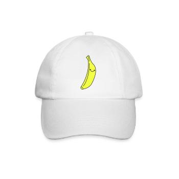 Banane Kawaii en jaune fluo - Casquette classique - blanc/blanc - Devant