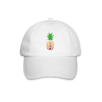 Décoration à l’ananas Fête exotique d’été Tropical Fun - Casquette classique - blanc/blanc - Devant