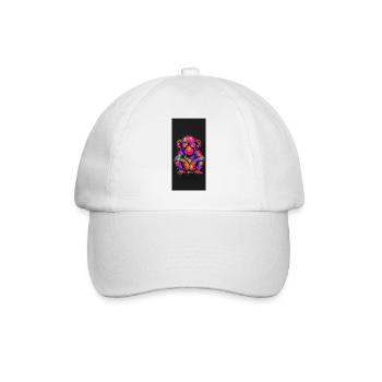 Neon Crazy mit funkelnden Sonnenbrillen - Baseballkappe - Weiß/Weiß - Vorne