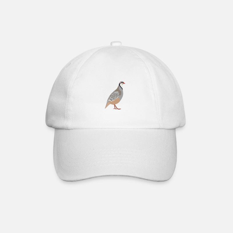 Steinhuhn - Baseballkappe - Weiß/Weiß