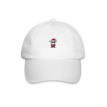 Ziege Weihnachten Cool X-Mas - Baseballkappe - Weiß/Weiß - Vorne