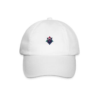 Katze Weihnachten Cool - Baseballkappe - Weiß/Weiß - Vorne