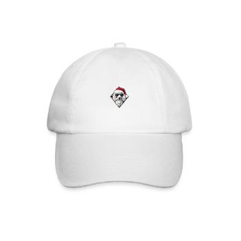 Pudel Hund Weihnachten Cool - Baseballkappe - Weiß/Weiß - Vorne