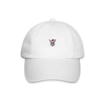 Hase Weihnachten Lustig - Baseballkappe - Weiß/Weiß - Vorne
