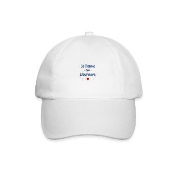 Je t'aime mon Nounours - Casquette classique - blanc/blanc - Devant