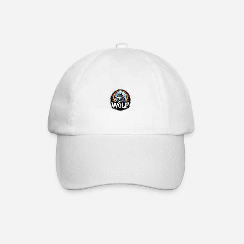 Wolf-Logo - Baseballkappe - Weiß/Weiß