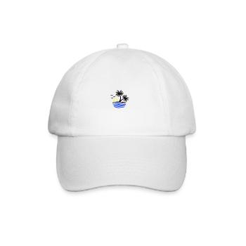 Île Palmiers Mer - Casquette classique - blanc/blanc - Devant