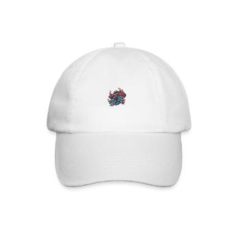 Dinosaurier triceratops Sombrero - Baseballkappe - Weiß/Weiß - Vorne