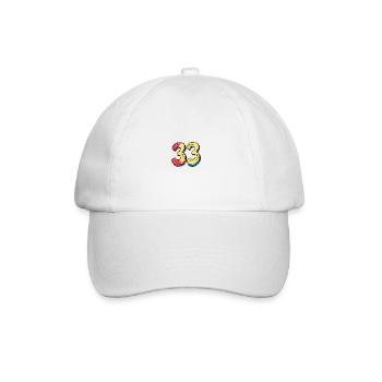33 Symbole numérique - Casquette classique - blanc/blanc - Devant