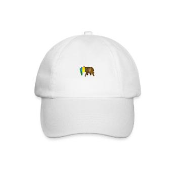 Bauklotz Elefant - Baseballkappe - Weiß/Weiß - Vorne