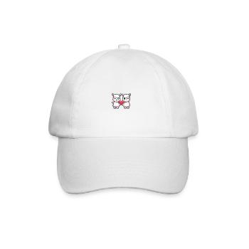 Alpaga Lama Couple Saint-Valentin - Casquette classique - blanc/blanc - Devant