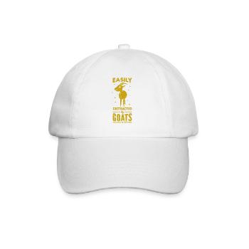 Chèvre - Mâle - Chèvre - Ferme - Zoo - Vacances - Casquette classique - blanc/blanc - Devant