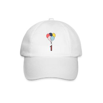1. 1 AN. 1er ANNIVERSAIRE. ANNIVERSAIRE 1 AN. UN - Casquette classique - blanc/blanc - Devant