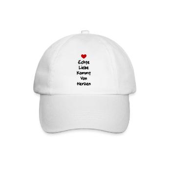 Liebe Spruch Valentinstag Herz - Baseballkappe - Weiß/Weiß - Vorne