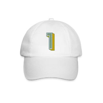 1. 1 AN. 1er ANNIVERSAIRE. ANNIVERSAIRE 1 AN - Casquette classique - blanc/blanc - Devant