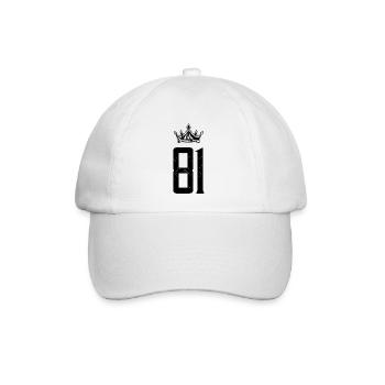 81 Number crown - Baseball Cap - white/white - Front