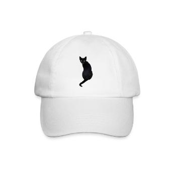 chat noir chat chat chemise cadeau - Casquette classique - blanc/blanc - Devant