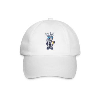 Zebra Après-Ski Bière Bande dessinée - Casquette classique - blanc/blanc - Devant