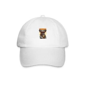 Cooler Koala mit Sonnenbrille und Hawaiihemd - Baseballkappe - Weiß/Weiß - Vorne