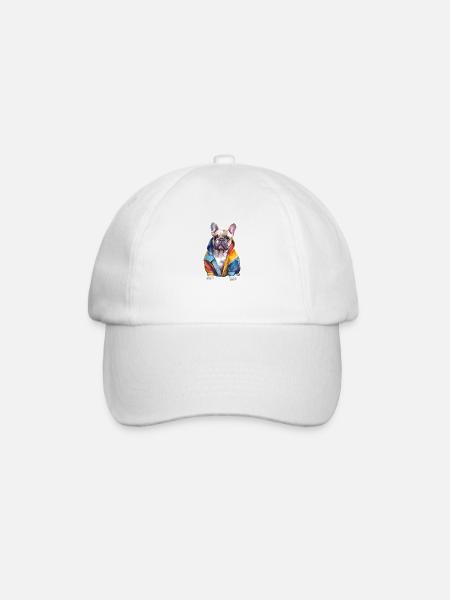 Drôle de bouledogue français. - Casquette classique - blanc/blanc