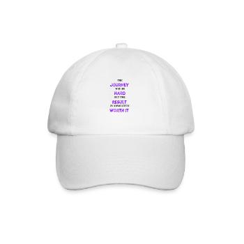 Parcours difficile, résultat de la valeur Idée cadeau Motivation - Casquette classique - blanc/blanc - Devant