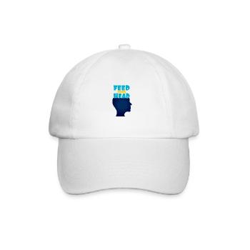 Feed your head - füttere Deinen Kopf - Baseball Cap - white/white - Front