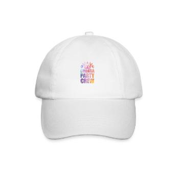 Croatia Party Crew Saying - Baseball Cap - white/white - Front