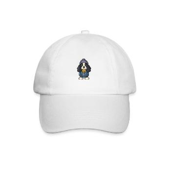 Afghan Hound Dog Winter - Baseball Cap - white/white - Front