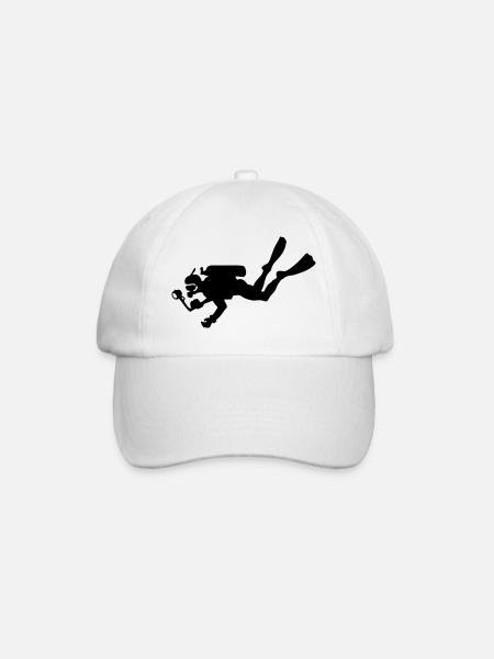 plongeur photographe - Casquette classique - blanc/blanc