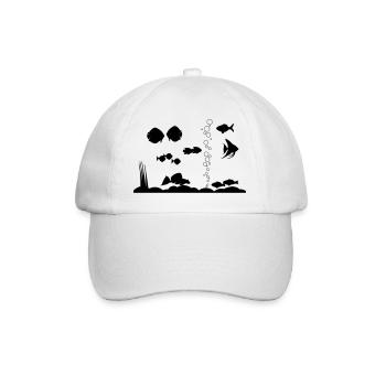 Aquarium - Baseballkappe - Weiß/Weiß - Vorne
